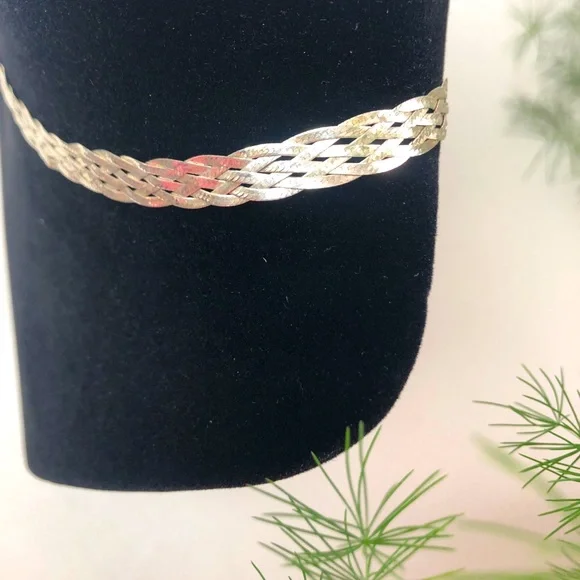 Sterling Silver Braided Necklace - Picture 3 of 8